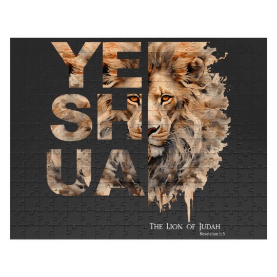 Discover yeshua, lion of judah, jesus, god, bible verse, revelation Jigsaw Puzzles