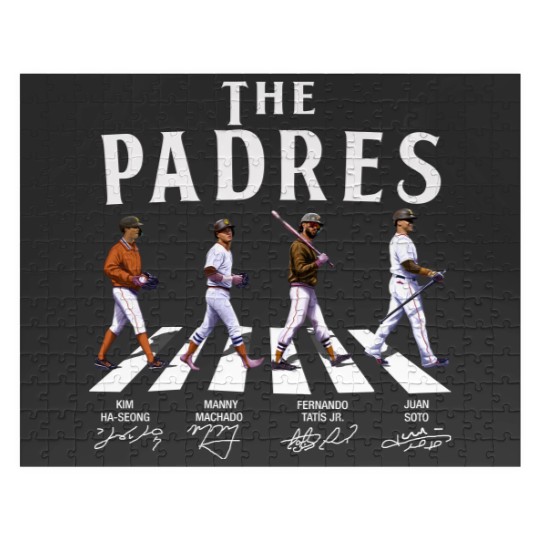 Discover The Padres Walking Abbey Road Signatures Baseball Jigsaw Puzzles, Kim Ha-Seong, Manny Machado, FRD Tatis JR.