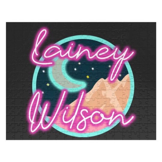 Discover Lainey Wilson Cowboy Neon Jigsaw Puzzles