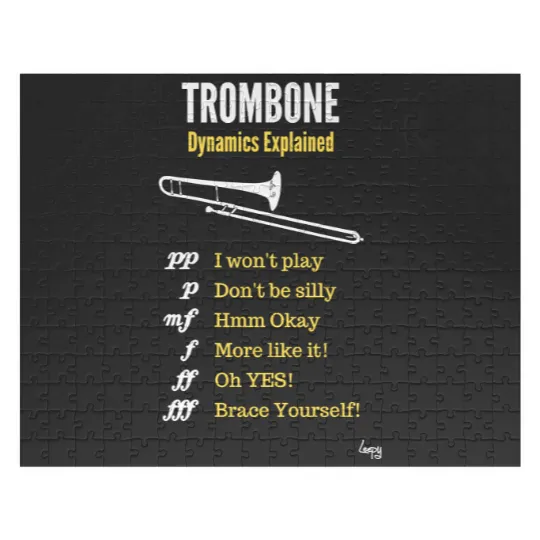 Discover Trombone humour – trombone dynamics Jigsaw Puzzles