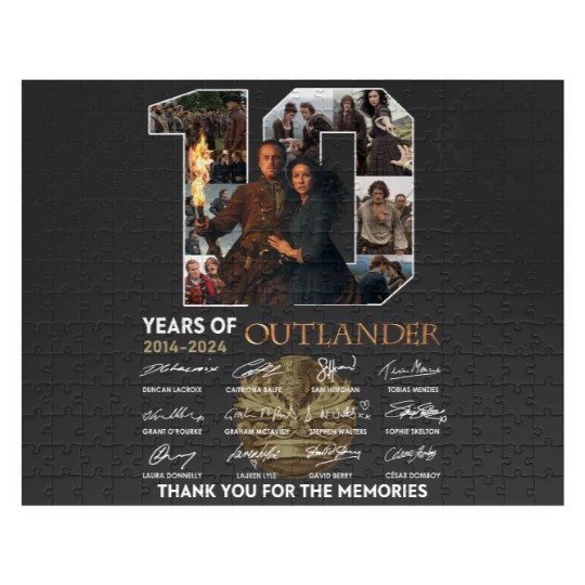 Discover Outlander Jigsaw Puzzles, 10 Years Of Outlander 2014 2024 Signatures Jigsaw Puzzles