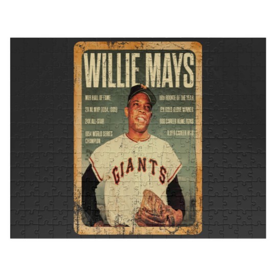 Discover Vintage Willie Mays Baseball Jigsaw Puzzles, Willie Mays Tribute Jigsaw Puzzles