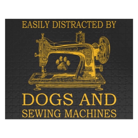 Discover Easily Distracted By Dogs And Sewing Machines Jigsaw Puzzles