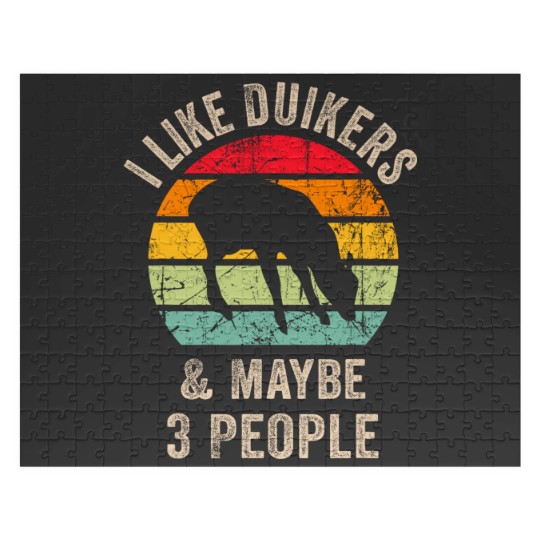 Discover funny vintage duikers antelope i like duikers and maybe 3 p Jigsaw Puzzles