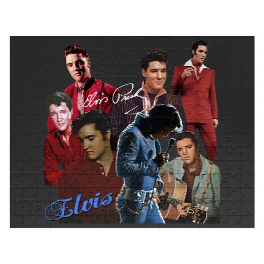 Discover Inspired Elvis Presley Graphic Signature T- Jigsaw Puzzles Gift For Fan