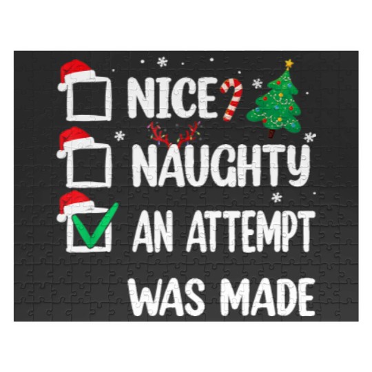 Discover Nice Naughty An Attempt Was Made Christmas List Jigsaw Puzzles