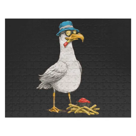 Discover Seagull with fries Jigsaw Puzzles