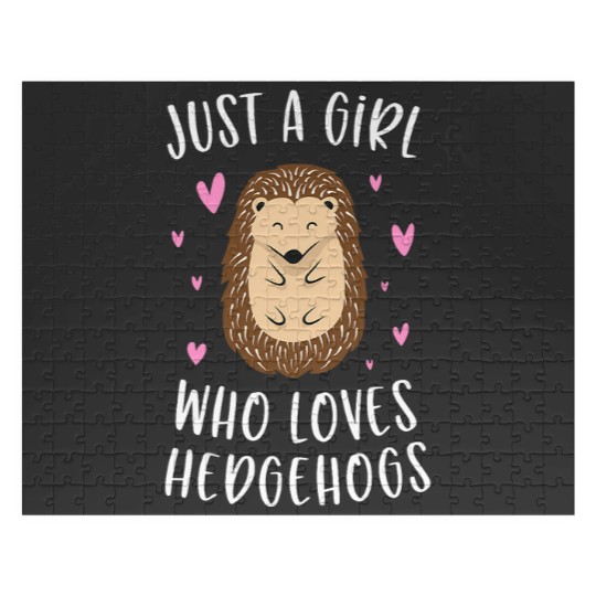 Discover Just A Girl Who Loves Hedgehogs Funny Hedgehog Gifts Girls Jigsaw Puzzles