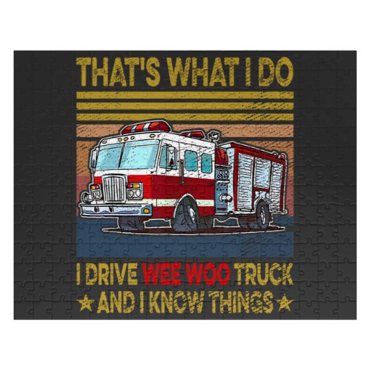 Discover Nn I Drive Wee Woo Truck FireFighter Costume Fireman Jigsaw Puzzles
