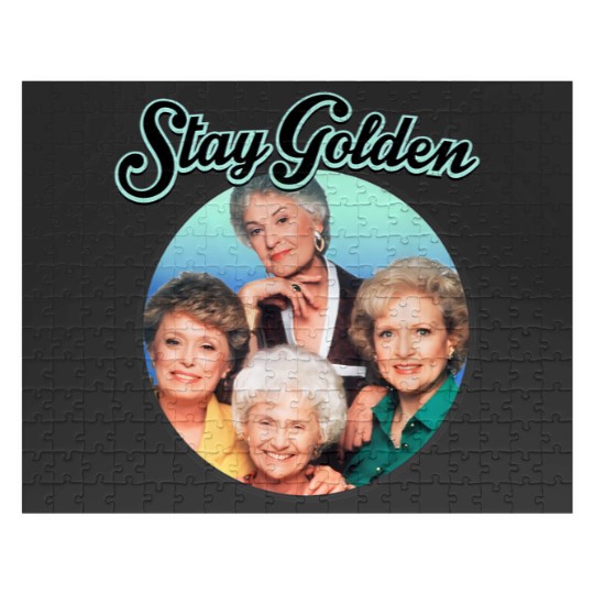 Discover Womens The Gol den Girls Stay Golden Four Mature Women TV Show 80s 90s Fans Gifts Jigsaw Puzzles