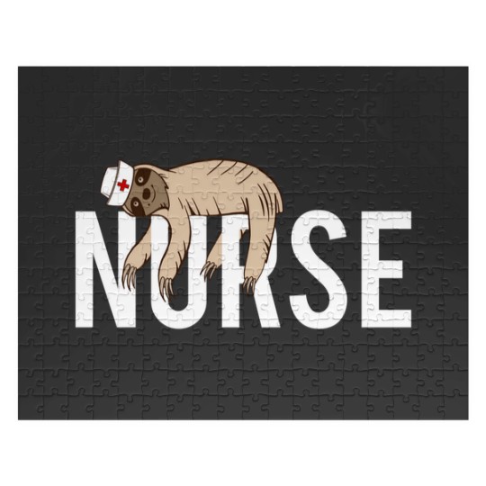 Discover Nurse Sloth Sloth Animal Lovers Nursing Gift Jigsaw Puzzles