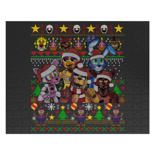 Discover FNAF Five Nights at Freddy's Christmas Ugly Jigsaw Puzzles