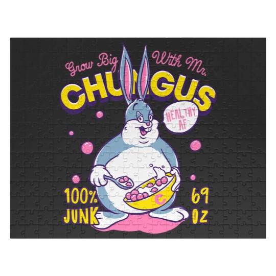 Discover Big Chungus Cereal - Grow Big With Mr Chungus  meme Jigsaw Puzzles