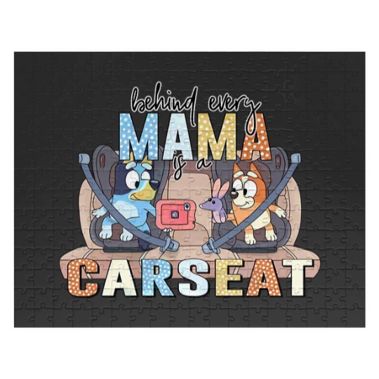 Discover BlueyDad Mama Car Seat Jigsaw Puzzle