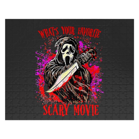 Discover Scream Ghostface What's Your Favorite Scary Movie Jigsaw Puzzles, Scream Ghost Face Jigsaw Puzzles