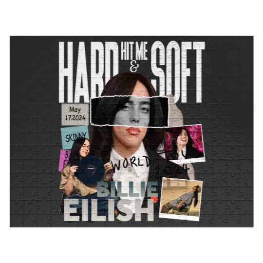 Discover Billie Eilish Vintage 90S Jigsaw Puzzles, Bootleg Music Art Hit Me Hard And Soft