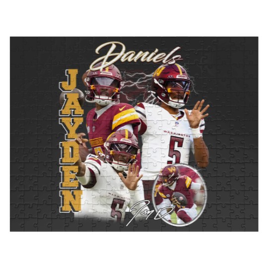 Discover Jigsaw Puzzle - Jayden Daniels Football Graphic Gift for 90s Fans