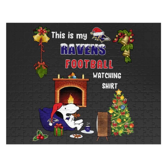 Discover Ravens Charlie Brown and Snoopy Football Christmas Jigsaw Puzzles