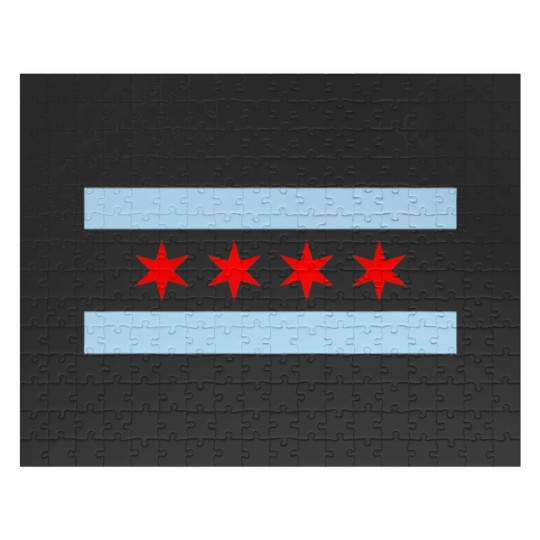 Discover Chicago Flag - Chicago - Jigsaw Puzzles
