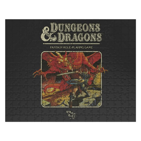 Discover Vintage Unisex Jigsaw Puzzle - USA Dungeon & Dragon 1974 Theme