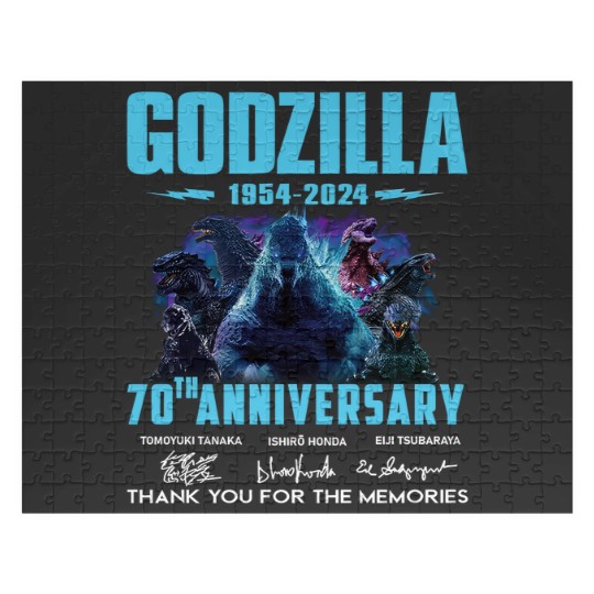 Discover God zilla 1954-2024 70th Anniversary Thank You Jigsaw Puzzles, God zilla Jigsaw Puzzles