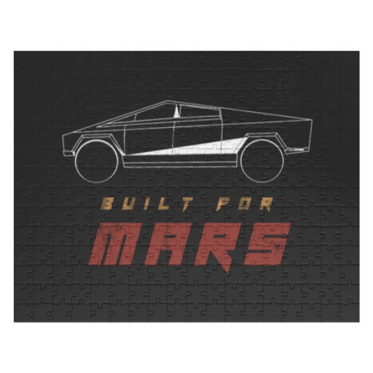 Discover Cybertruck Built For Mars Graphic  teslas Cybertruck Jigsaw Puzzles