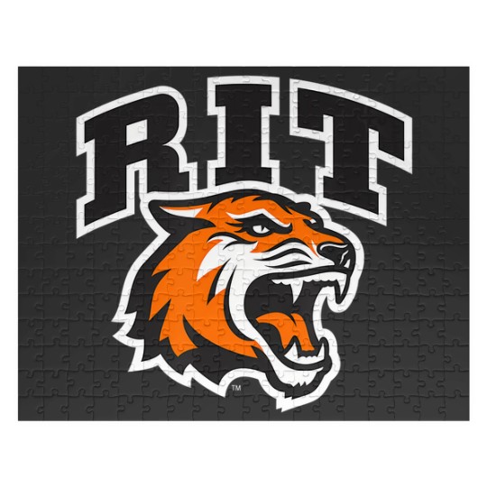 Discover rochester institute of technology rit tiger stacked logo Jigsaw Puzzles