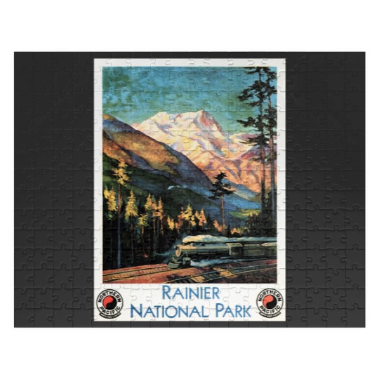 Discover Rainier National Park Old Railway Northern Pacific Jigsaw Puzzles