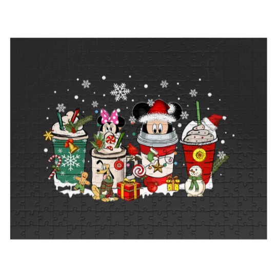 Discover Cute Animated Mouse Christmas Coffee Jigsaw Puzzles, Mouse Christmas Jigsaw Puzzles