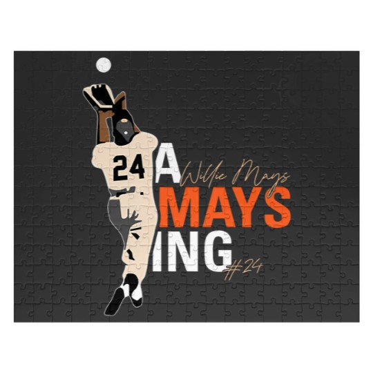 Discover Willie Mays 24 Jigsaw Puzzle - The Catch Hand Draw Collection