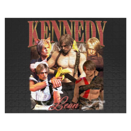 Discover Leon Kennedy Funny Vintage Jigsaw Puzzles, Leon Kennedy Meme Resident Evil 4 6 Vintage Jigsaw Puzzles