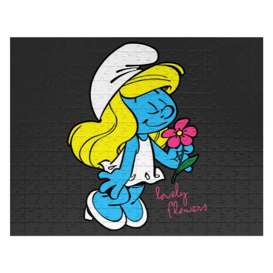 Discover Us The Smuurfs Smurfette Lovely Flowers Unisex Vintage Jigsaw Puzzles