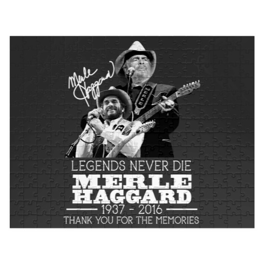 Discover Vintage Merle Haggard Memories Signed Men Jigsaw Puzzles