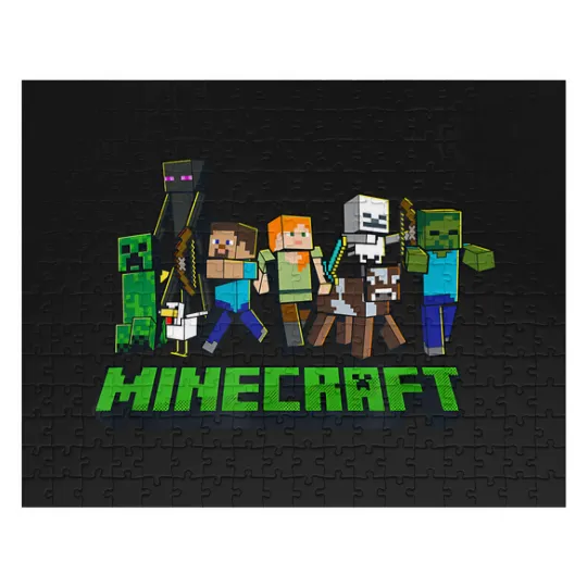 Discover minecraft character lineup logo Jigsaw Puzzles