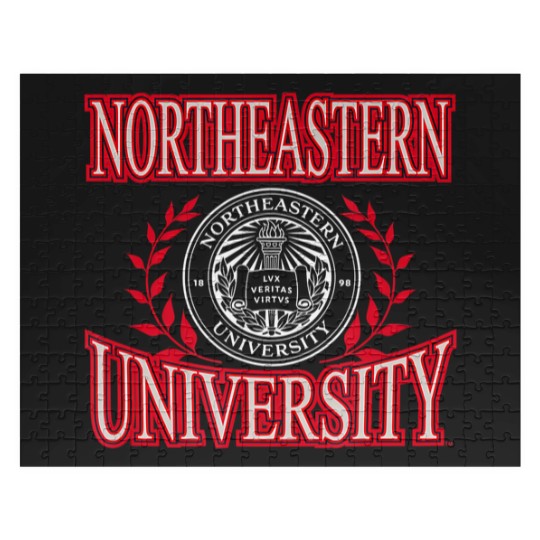 Discover northeastern huskies laurels logo officially licensed t Jigsaw Puzzles