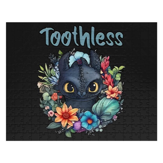 Discover Disneyyy How To Train Your Dragon Toothless Floral Jigsaw Puzzles, Disneyyy Jigsaw Puzzles
