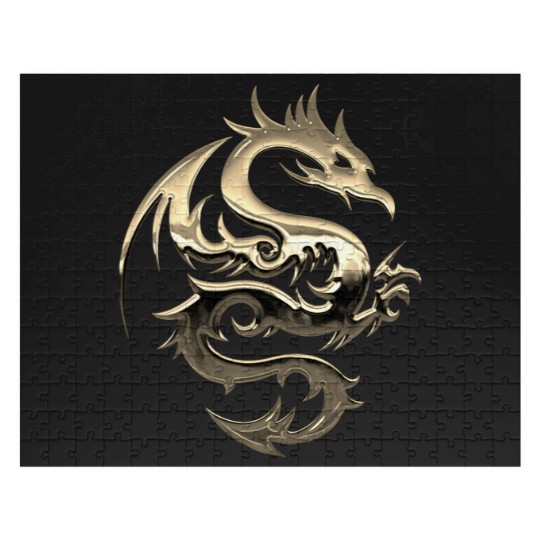 Discover Gold Metallic Dragon Jigsaw Puzzles
