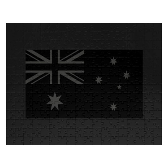 Discover Australia Blackoutstealth Flag Jigsaw Puzzles