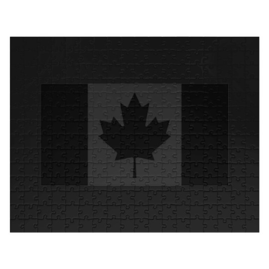 Discover Canada Flag Blackoutstealth Jigsaw Puzzles
