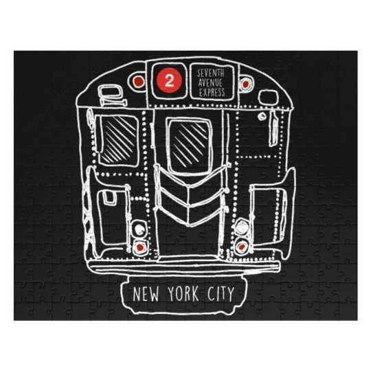 Discover New York City Subway Queens 2 Express Train Jigsaw Puzzles