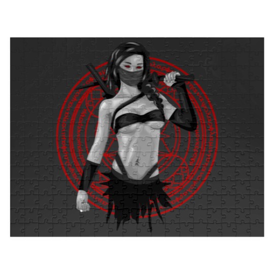 Discover ninja girl sexy fighter kaempferin zeichnung Jigsaw Puzzles