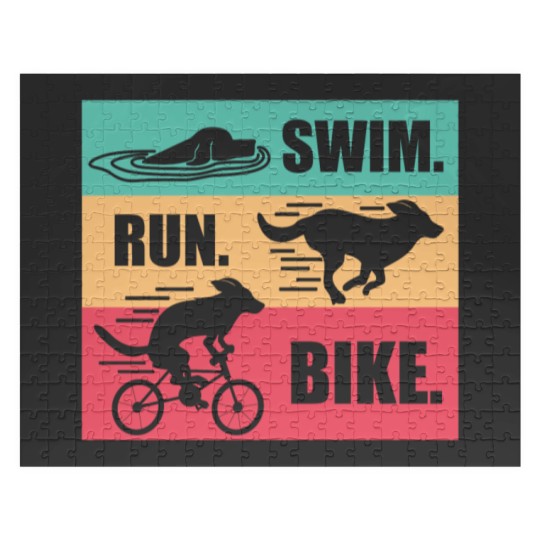 Discover Dog Swim Run Bike Jigsaw Puzzles
