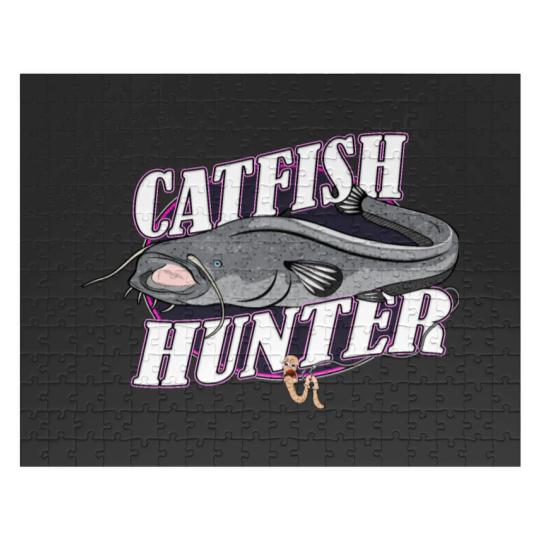 Discover Catfish Gift Mudcat Fisherman wels catfish Jigsaw Puzzles