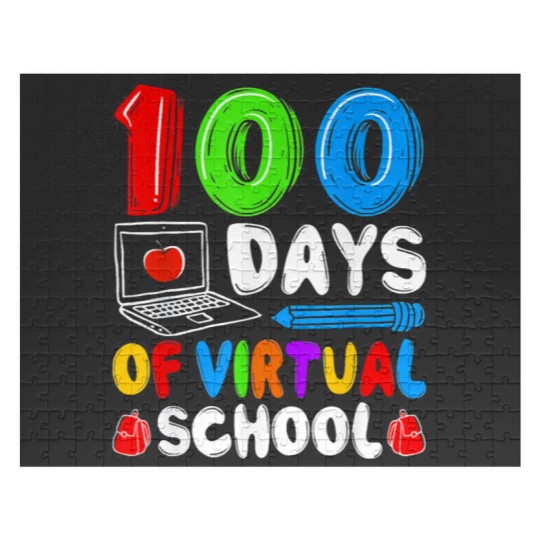 Discover 100 Days Of Virtual School Funny 100th Day Jigsaw Puzzles
