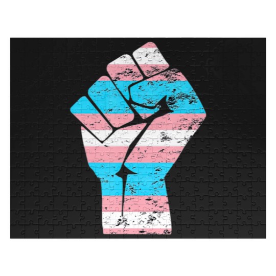 Discover Resist Fist Transgender Flag Trans Pride T Jigsaw Puzzles