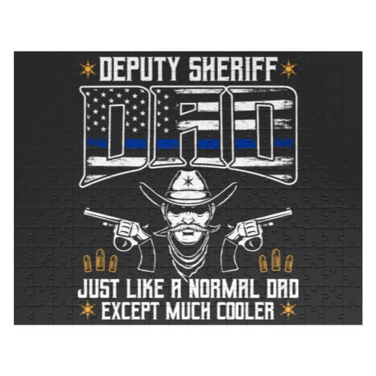Discover Deputy Sheriff Cool Dad Police Law Enforcement Jigsaw Puzzles