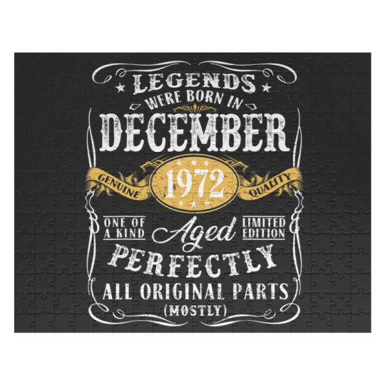 Discover 49Th Birthday Decoration Legends Were Born In Dece Jigsaw Puzzles