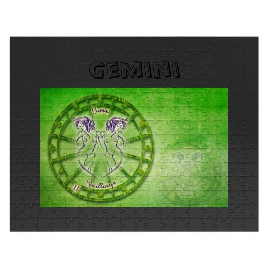 Discover Gemini Zodiac Astrology design Jigsaw Puzzles