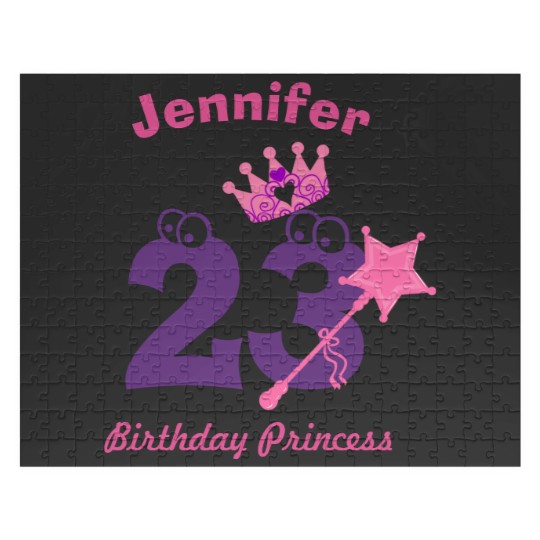 Discover Birthday Girl Custom Name Age Jigsaw Puzzles