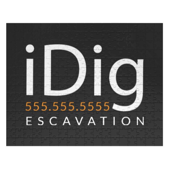 Discover iDIG. Excavator. Backhoe Operator. Gift and Merch Jigsaw Puzzles
